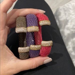 Three beautiful sting ray cuffs